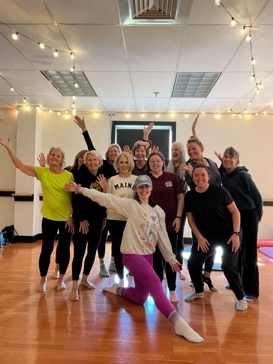 Emily with her barre class